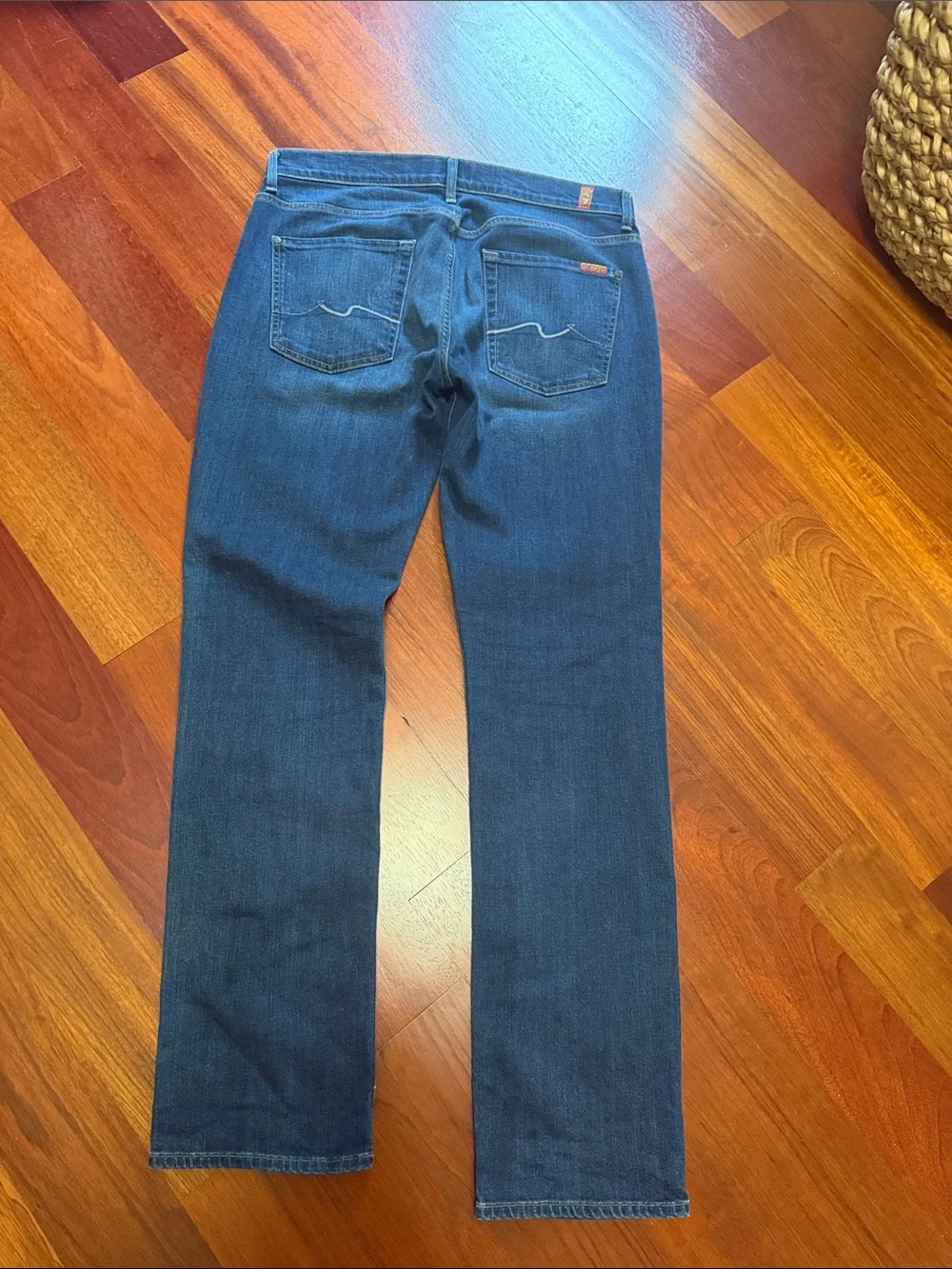 7 For All Mankind Men's Straight Leg Jeans - Indigo Blue